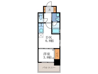 間取図 ベラジオ雅び京都円町駅前(206)