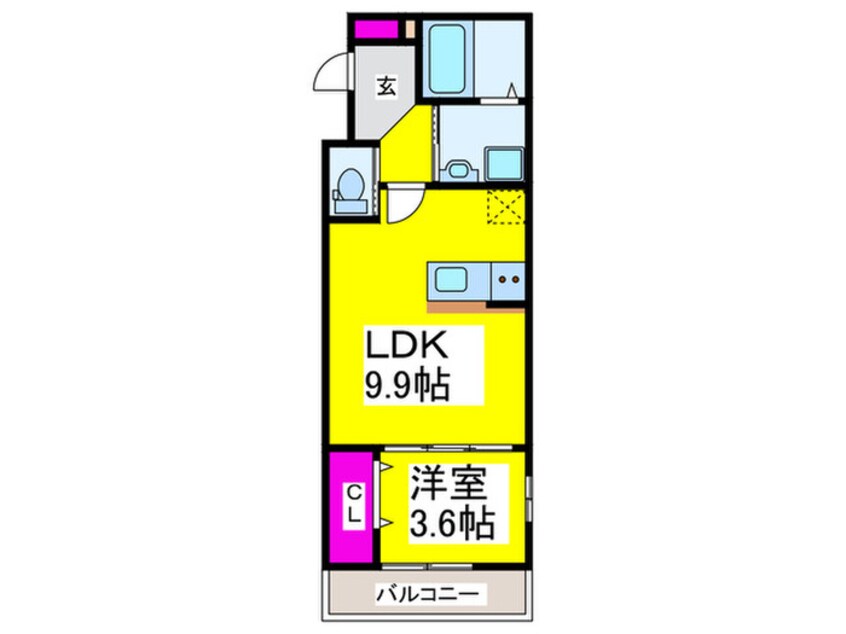 間取図 フィアスコート北助松Ⅰ