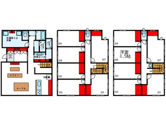 間取図 仮)Ｌｅ　ｃｏｅｕｒ　Ｄｅｕｘ