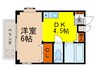 吉永矢問ビル 1DKの間取り