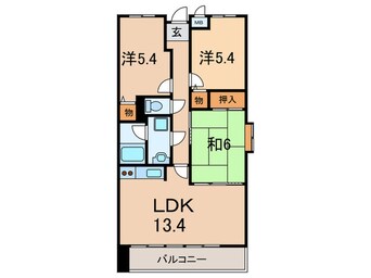 間取図 サンシ－ズ南山手
