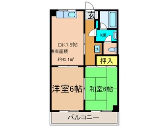 間取図 コーポ萩原