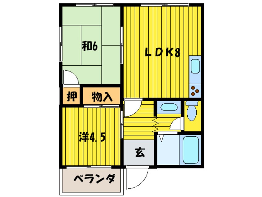 間取図 View住道