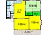 サンライズ茜 3DKの間取り