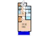 ﾌﾟﾚｻﾝｽ大阪ｹﾞｰﾄｼﾃｨ(704) 1Kの間取り