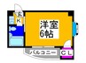 パ－クサイドフジⅡ 1Kの間取り