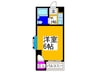 パ－クサイドフジⅡ 1Kの間取り