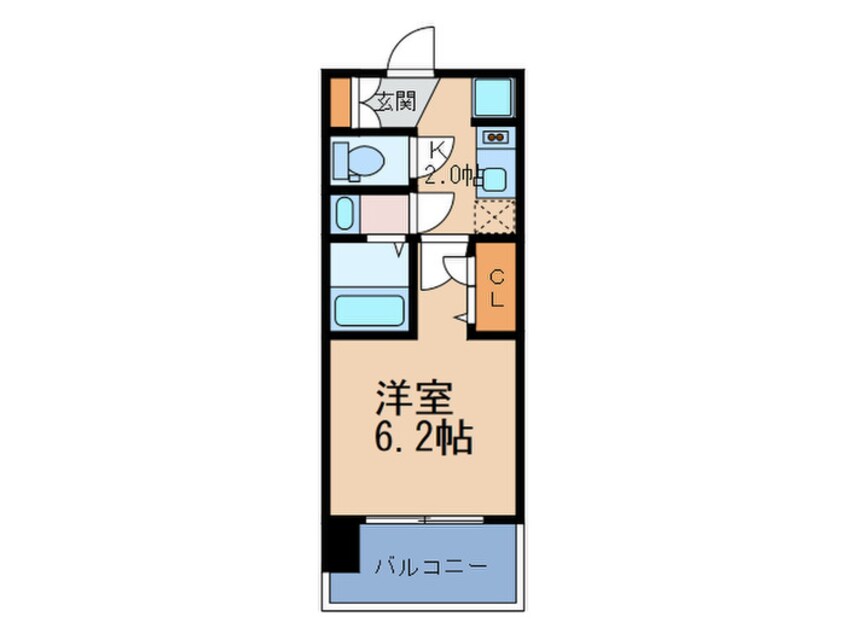 間取図 ｴｽﾃﾑﾌﾟﾗｻﾞ福島ｼﾞｪﾈﾙ(509)