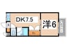 リバティ－石切 1DKの間取り