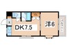 リバティ－石切 1DKの間取り