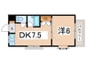 リバティ－石切 1DKの間取り
