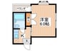 リバティ－中央 1Kの間取り