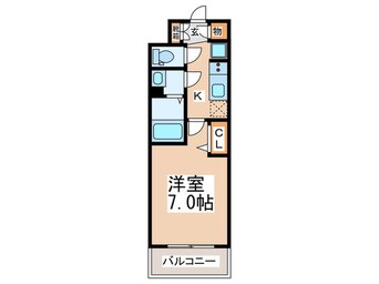 間取図 ﾌﾟﾚｻﾝｽOSAKADOMECITYｸﾛｽﾃｨ(1304)