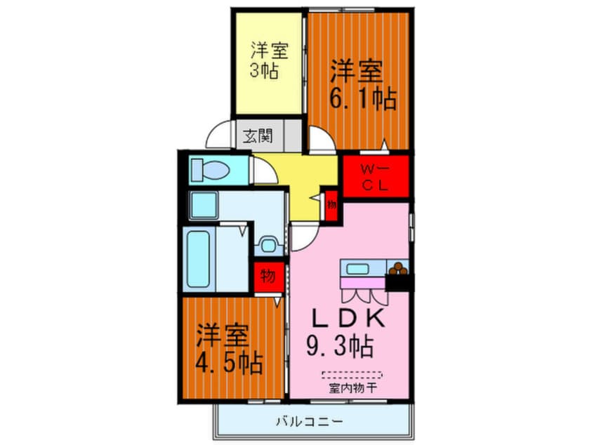 間取図 グランドゥ－ル畷