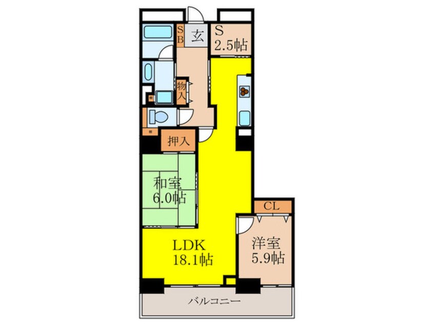 間取図 メロード吹田一番館(2403)