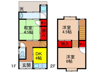 間取図 小曽根3丁目テラスハウス