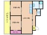 コーポ堀江 2LDKの間取り