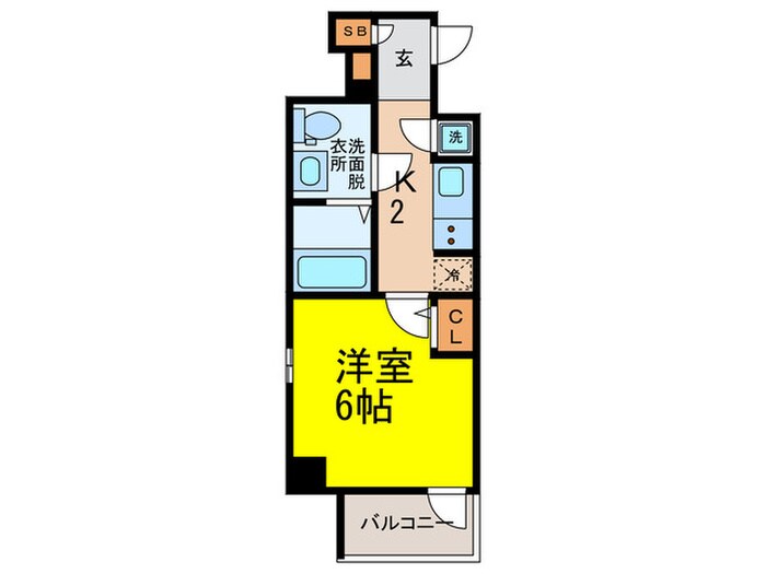 間取り図 エスリード靱公園(801)