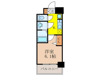 間取図 ﾌﾟﾚｻﾝｽ新大阪ｽﾄﾘｰﾑ(408)