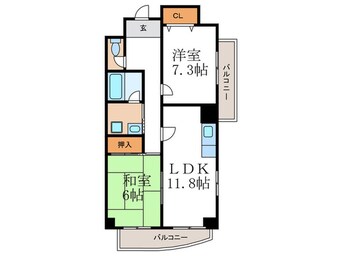 間取図 アグラード長岡京