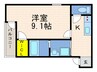 フジパレス小河通V番館 1Kの間取り