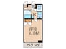 ﾗﾅｯﾌﾟｽｸｴｱ天満ﾌﾟﾗｲﾑ(909) 1Kの間取り