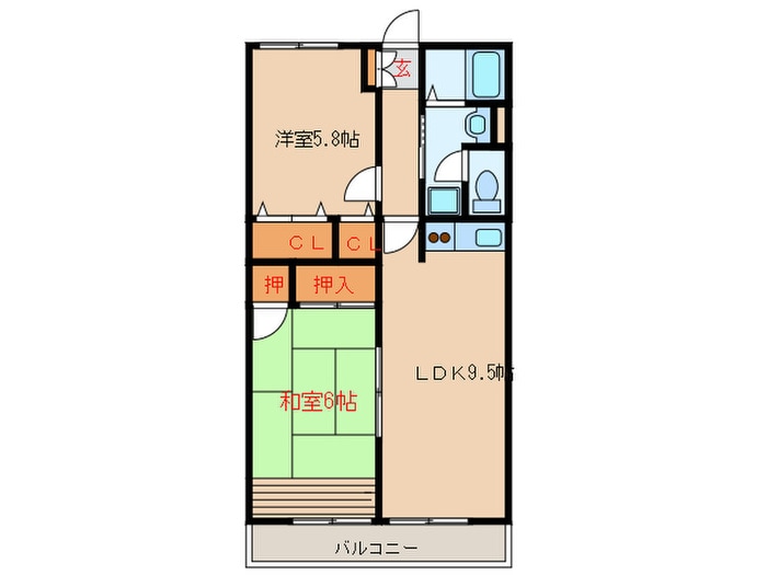 間取り図 レトア岸和田Ⅱ
