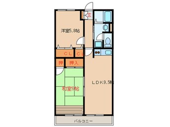 間取図 レトア岸和田Ⅱ