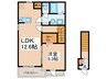 フォンターナ西大路 1LDKの間取り
