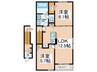 フォンターナ西大路 2LDKの間取り
