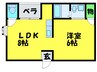 ラフィーネ1号館 1LDKの間取り