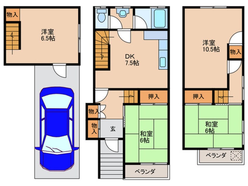 間取図 国松町貸家