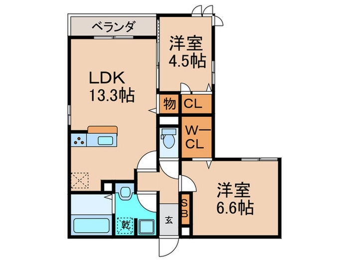 間取り図 グリーンコート長居西
