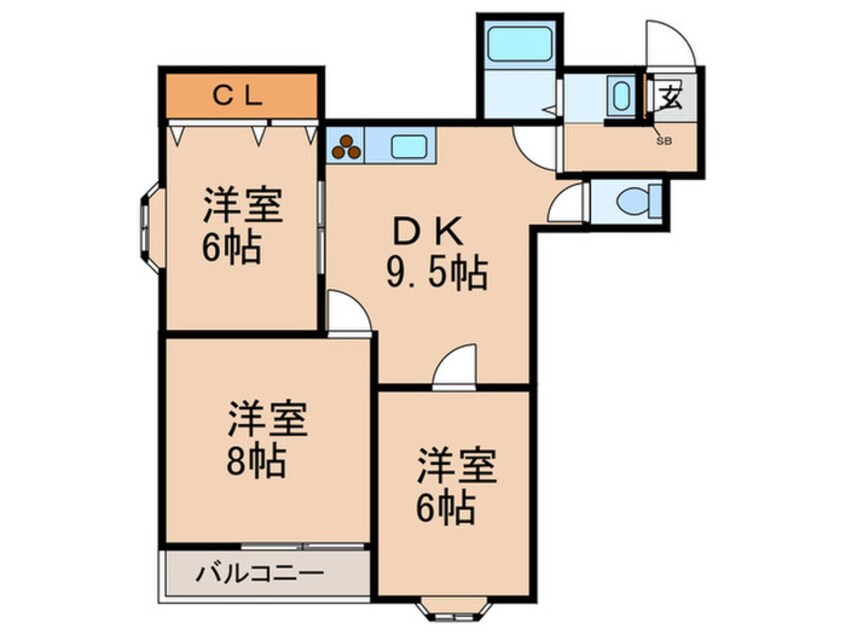 間取図 クィーンライフＩＭＡＺＵ