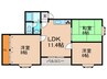 クィーンライフＩＭＡＺＵ 3LDKの間取り