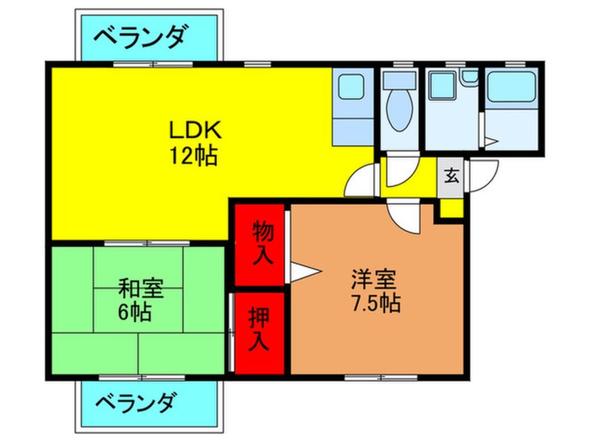 間取図 ヴィラージュ・コートアピオ