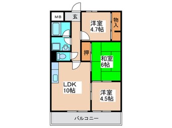 間取図 ディアコート藤井寺