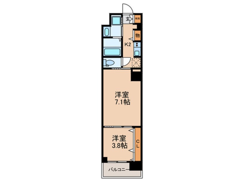 間取図 スプランディッド堀江
