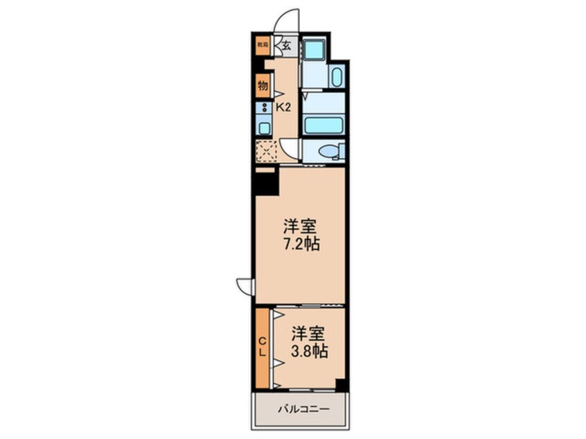 間取図 スプランディッド堀江