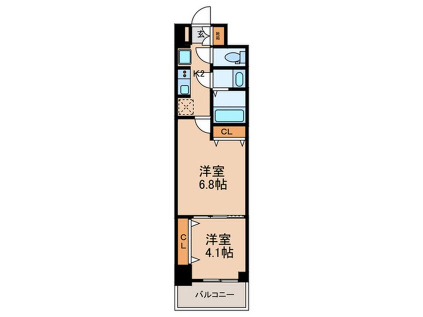 間取図 スプランディッド堀江