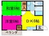 ハイツ・ソレイユ 2DKの間取り