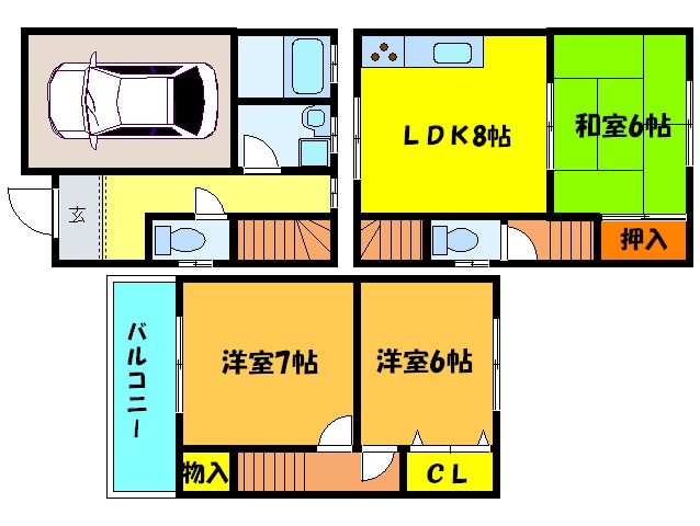 間取り図 金山貸家