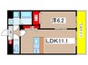 アンプルールフェール　 1LDKの間取り