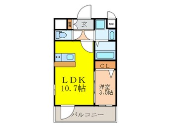 間取図 ｴｽﾘｰﾄﾞ新大阪ｻﾞ･ﾏｰｸ(601)