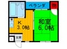 アビタシオン天の川 1Rの間取り