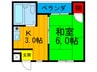 アビタシオン天の川 1Rの間取り