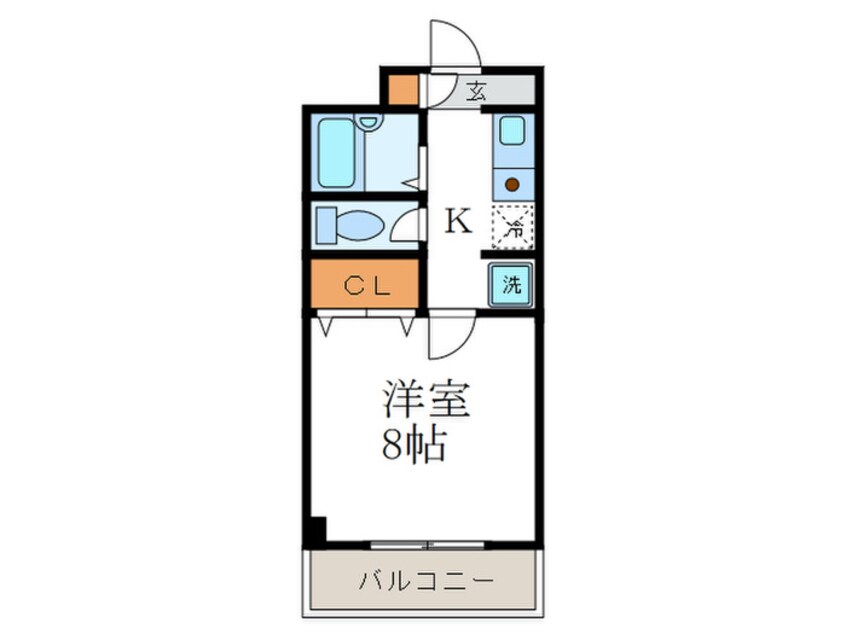 間取図 West Ground Avenue六角