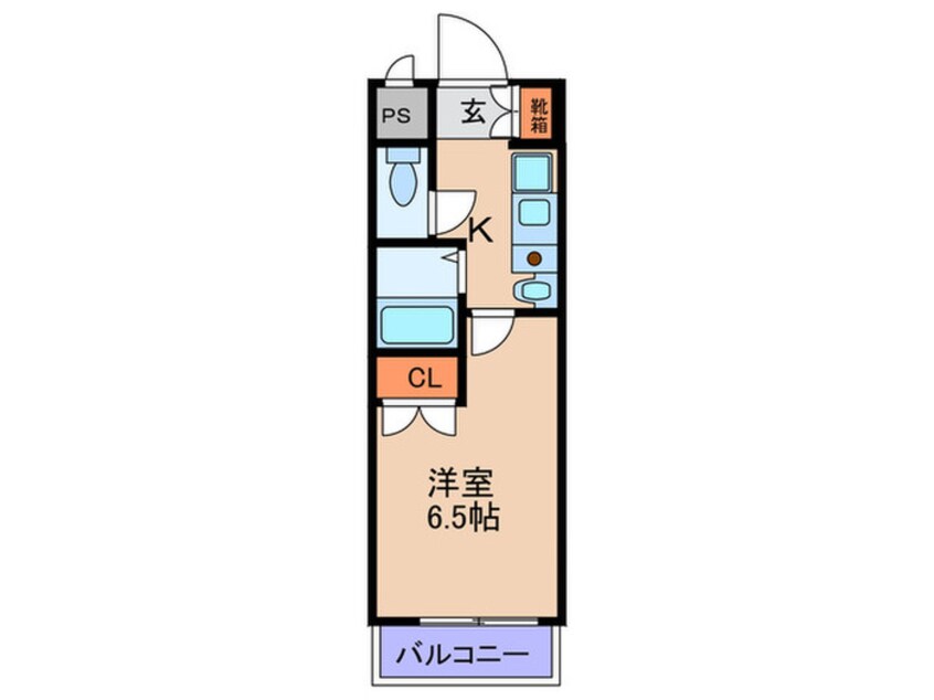 間取図 ﾗﾅｯﾌﾟｽｸｴｱ天満ﾌﾟﾗｲﾑ(1107)