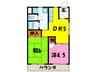 第２ミツルマンション 2DKの間取り