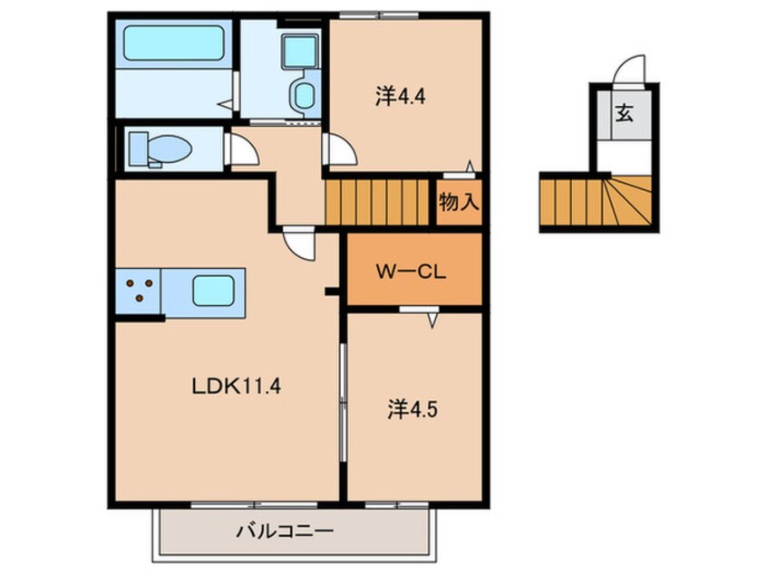 間取図 クローバー富士５号館